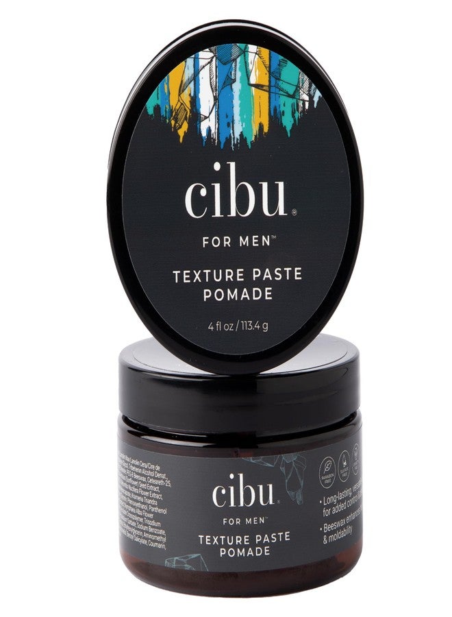 CIBU For Men Texture Paste Pomade 4 oz - Strong Hold Pomade For Men for Long Lasting Hold Texture, and Definition - Ideal for Messy, Sleek, and Casual Hair Styles - Image 1